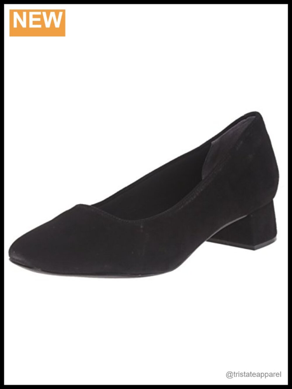 Trotters Lola Pump Cushioned Footbed Low Block Heel Round Toe Dress Shoe